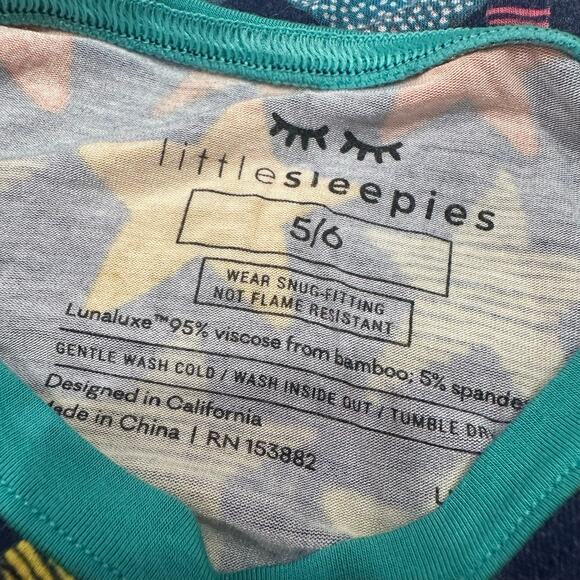Little Sleepies Blue Star Bamboo Pajamas - Picture 8 of 8
